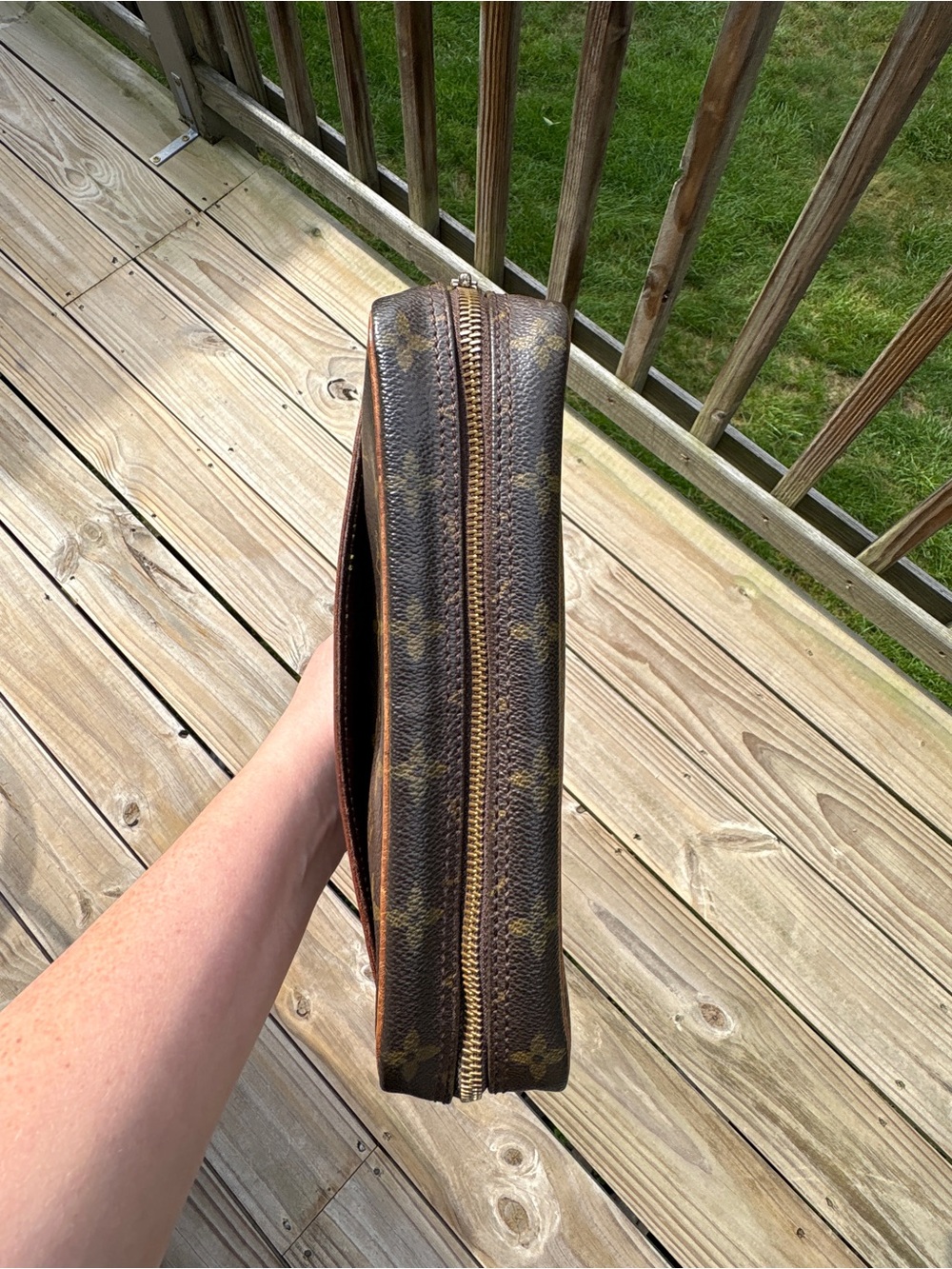 Louis Vuitton Monogram Canvas Compiègne 23 Toiletry Pouch in Brown and Tan - Picture 5 of 8